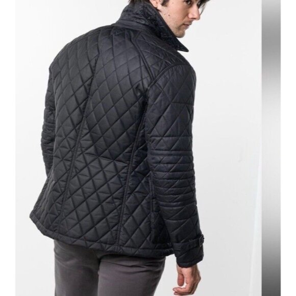 Ralph Lauren Black Label Men’s Quilted Nylon Double Breasted Biker Jacket XL - Picture 4 of 16